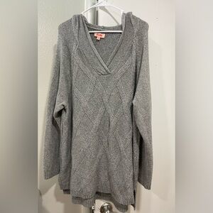 Plus size cable knit sweater
